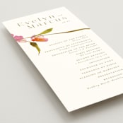 "colorwash floral" - Wedding Programs in Blossom by Angela Marzuki - Detail