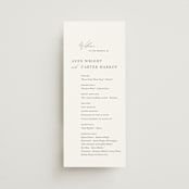 "Storybook" - Wedding Programs in Ink by Jennifer Postorino - Front