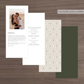 "Moderne" - Wedding Programs in Graphite by Everett Paper Goods - Back of Card Options