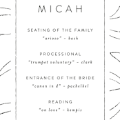 "Denali" - Wedding Programs in Linen by Carly Reed Walker - Detail
