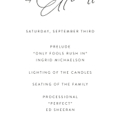 "By Your Side" - Wedding Programs in Crest by Design Lotus - Detail