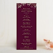"Henna" - Wedding Programs in Mixed Berry by fatfatin - Front
