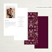 "Henna" - Wedding Programs in Mixed Berry by fatfatin - Back of Card Options
