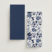 "brushstrokes in bloom" - Wedding Programs in Indigo by Angela Marzuki - Back of Card Options