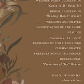 "Fall Garden Bouquet" - Wedding Programs in Rust by Grace Kreinbrink - Detail