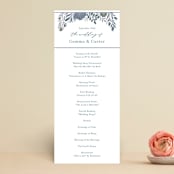 "Flourish" - Wedding Programs in Bluemoon by Jen Owens - Front