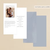 "Flourish" - Wedding Programs in Bluemoon by Jen Owens - Back of Card Options