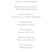 "Flourish" - Wedding Programs in Bluemoon by Jen Owens - Detail