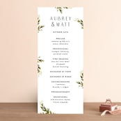 "Rose Garden" - Wedding Programs in Porcelain by Susan Moyal - Front
