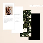 "Rose Garden" - Wedding Programs in Porcelain by Susan Moyal - Back of Card Options