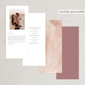 "Magic Hour" - Wedding Programs in Desert Rose by Hooray Creative - Back of Card Options