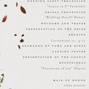 "Fall Flurry" - Wedding Programs in Fall by Grace Kreinbrink - Detail