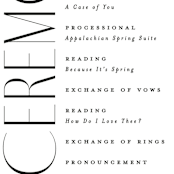 "Bold Union" - Wedding Programs in Cloud by Everett Paper Goods - Detail
