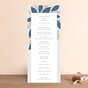 "Bouquet" - Wedding Programs in Cobalt by Jen Owens - Front