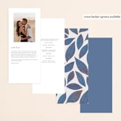"Bouquet" - Wedding Programs in Cobalt by Jen Owens - Back of Card Options