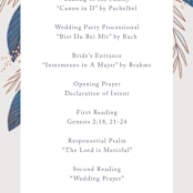 "Bouquet" - Wedding Programs in Cobalt by Jen Owens - Detail