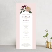 "Wild Peonies" - Wedding Programs in Blush by Cindy Reynolds - Front