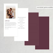 "Wild Peonies" - Wedding Programs in Blush by Cindy Reynolds - Back of Card Options