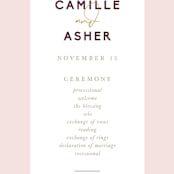 "Wild Peonies" - Wedding Programs in Blush by Cindy Reynolds - Detail