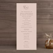"Delicate monogram" - Wedding Programs in Blush by Lucrecia Caporale - Front