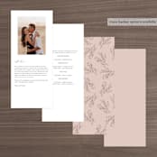 "Delicate monogram" - Wedding Programs in Blush by Lucrecia Caporale - Back of Card Options