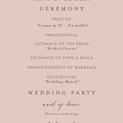 "Delicate monogram" - Wedding Programs in Blush by Lucrecia Caporale - Detail