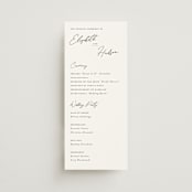 "Macaron" - Wedding Programs in Snow by Nicoletta Savod - Front