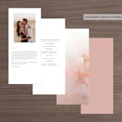 "Delicate brushstrokes" - Wedding Programs in Blush by Lucrecia Caporale - Back of Card Options