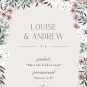 "Illuminated Storybook" - Wedding Programs in Linen by Alethea and Ruth - Detail
