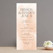 "Swept" - Wedding Programs in Blush by Snow and Ivy - Front