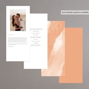 "Swept" - Wedding Programs in Blush by Snow and Ivy - Back of Card Options