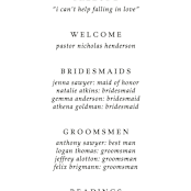 "Inverness" - Wedding Programs in Pistachio by Nicole Whiddon - Detail