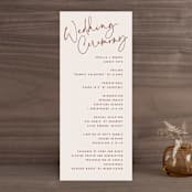"Millennial" - Wedding Programs in Rose by Hooray Creative - Front