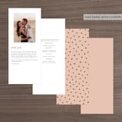"Millennial" - Wedding Programs in Rose by Hooray Creative - Back of Card Options