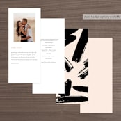 "SoHo" - Wedding Programs in Blush by Hudson meet Rose - Back of Card Options