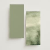 "Lovely" - Wedding Programs in Moss by Petra Kern - Back of Card Options