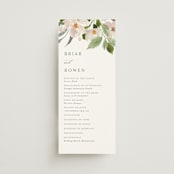 "petal toss" - Wedding Programs in Cream by Angela Marzuki - Front