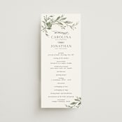 "Carolina" - Wedding Programs in Meadow by Melanie Kosuge - Front