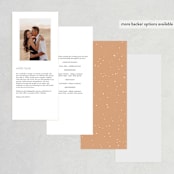 "Boho Chic" - Wedding Programs in Moonstone by Cass Loh - Back of Card Options