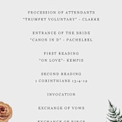"Boho Chic" - Wedding Programs in Moonstone by Cass Loh - Detail