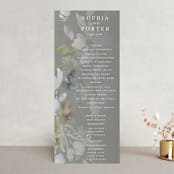 "Spring Dash" - Wedding Programs in Pewter by Grace Kreinbrink - Front