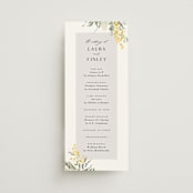 "mimosa" - Wedding Programs in Dandelion by Everett Paper Goods - Front