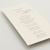 "Etched Frame" - Wedding Programs in Eggshell by Robert and Stella - Detail