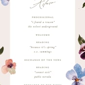 "Bright" - Wedding Programs in Summer by Leah Bisch - Detail