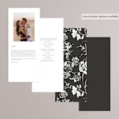 "Vow" - Wedding Programs in Tuxedo by Leah Bisch - Back of Card Options