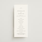 "Rhythmic" - Wedding Programs in Simply White by Jennifer Postorino - Front