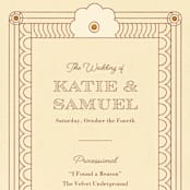 "Nouveau Love" - Wedding Programs in Umber by Morgan Ramberg - Detail