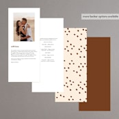 "Private Affair" - Wedding Programs in Cinnamon by Nazia Hyder - Back of Card Options