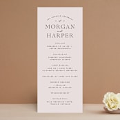 "Coco" - Wedding Programs in Linen by Carly Reed Walker - Front
