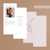 "Coco" - Wedding Programs in Linen by Carly Reed Walker - Back of Card Options